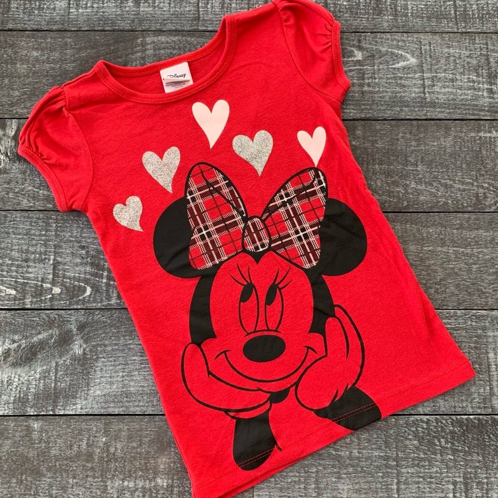 Disney Minnie Mouse Plaid Bow Shirt